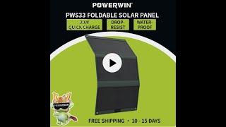 Распаковка солнечной панели POWERWIN PWS33 (unboxing solar panel)