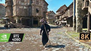 [8K60] Dragon's Dogma 2 with Pathtracing Mod and Reshade looks Insane - Ultra graphic gameplay