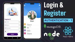 #10 Login Register Authentication in React Native with Node JS, Express JS and Mongo DB ||#mernstack