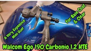 Walcom Ego 190 1.2 HTE Carbonio Mini Spray Gun For Base & Clear