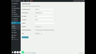 How to create a new user in WordPress