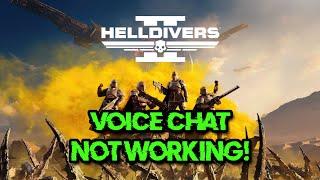How to FIX GAME VOICE Chat & Mic not Working in Helldivers 2 Fix!