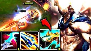 PANTHEON TOP 100% ERASES EVERYONE IN SIGHT (Q = 1000 DAMAGE) - S14 Pantheon TOP Gameplay Guide