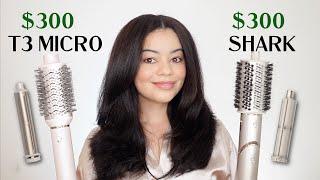 Battle of Blow Dryer Brushes: NEW T3 Micro Aire 360  vs Shark Flexstyle | $300 vs. $250