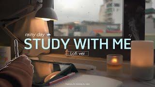 2-HOUR STUDY WITH ME | Relaxing Lo-Fi | Rain sound️ | Pomodoro 50/10 | Rainy Day - Spring 2024 