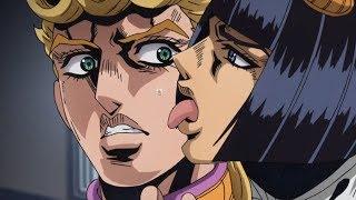 This taste... is the taste of someone who's lying!  Giorno Giovanna!