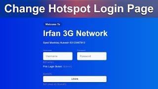 How To Create Mikrotik Hotspot Login Page | How To Change Hotspot Login Page 01