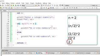 C Program To Check Even or Odd Number, without using Modular Division Operator