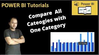 How to create Power BI Calculation to compare one chart category with other chart categories