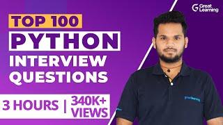 Top 100 Python Interview Questions | Python Programming | Crack Python Interview |Great Learning