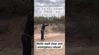 Multi-stall clears and emergency reload training at the range. Modern Woman Warrior.