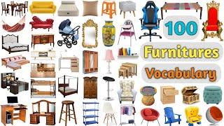 Furniture Vocabulary ll 100 Furniture Names In English With Pictures ll Furnitures in English