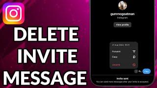 How To Delete Invite Message On Instagram