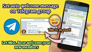 How to use Welcome Rose Bot on Telegram