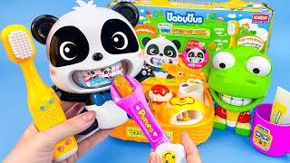 Toy ASMR | Satisfying with unboxing Panda Kitchen Playset | Eating with BabyBus  베이비버스와 함께 식사하기