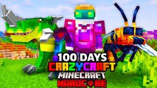 I Survived 100 Days in CRAZY CRAFT in Minecraft Hardcore!