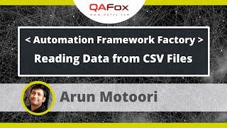 Reading Data from CSV File (Framework Factory - Session 2)