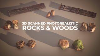 3D Scanned Photorealistic Rocks & Woods (Unreal Engine 5 project)