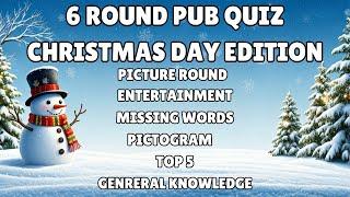 Pub Quiz - Christmas Special 2024 - 6 Rounds of family friendly fun - Merry Christmas everyone.