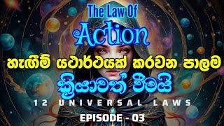 විශ්ව නීති 12 | හැඟීමකට ක්‍රියාව එක් නොකලොත් ඒක හීනයක් විතරයි | The law of action sinhala | LOA