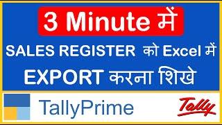 How to Export Sales Register in Excel with Item Detail in Tally Prime | Hetansh Academy