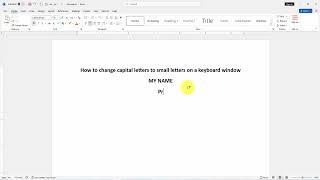 how to change small letter to capital letter in word shortcut key