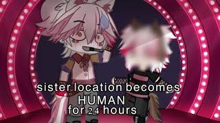 Sister Location Becomes Human for 24 hours |FNAF GACHA | gacha club