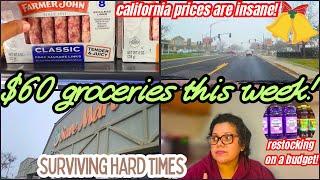 $60 GROCERIES THIS WEEK.. THIS IS WHAT WE PICKED UP! | CALIFORNIA PRICES ARE INSANE!