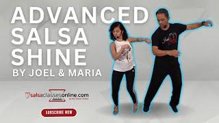 Advanced Salsa Shine: Spiral Reverse, Hook Step and Choreography | SalsaClassesOnline.com #salsa