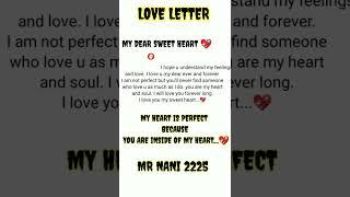 How to write love letter || @MR NANI 2225 || Letter writting || #shorts || #love || #loveletter ||