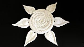 How to Make Sun Flower Using Towel | Towel art