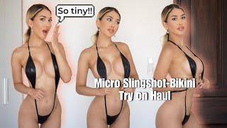 MICRO Slingshot Bikini Try on Haul by Selina Amy