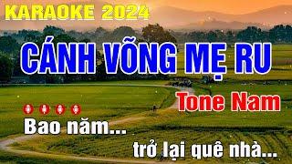 Cánh Võng Mẹ Ru Karaoke Tone Nam (Fm) Nhạc Sống | Trung Hiếu