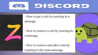 How to get and or remove a role by reacting to a message STEP BY STEP || Discord 2021