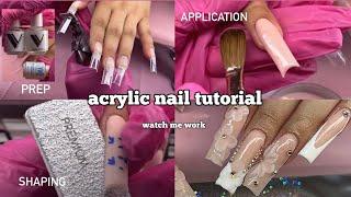 simple & easy to understand ACRYLIC NAIL TUTORIAL  | watch me work