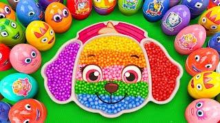 Satisfying ASMR | Make Rainbow PAW Patrol Bathtub by Mix Floam SLIME in Rainbow Eggs CLAY Coloring