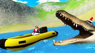 I Used The Santa Weapon on The Giant Monster Alligator?! (Amazing Frog Gameplay Roleplay)