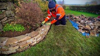 Building A Small Stone Garden Retaining Wall