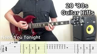 20 '80s Guitar Riffs with Tabs