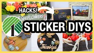  YOU WON'T BELIEVE HOW I USED $1 DOLLAR TREE STICKERS FOR DIY DECOR | STICKER HACKS 2024