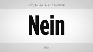 How to Say "No" in German | German Lessons