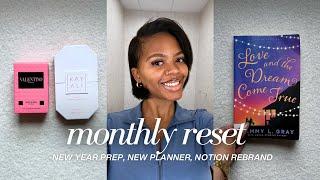 Monthly Reset: New Year Prep, New Planner & Perfumes, Notion Rebrand, Yearly Recap, Food Tracking