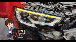 Audi A3 xenon headlight DRL & tube daytime running light repair 2017-2020