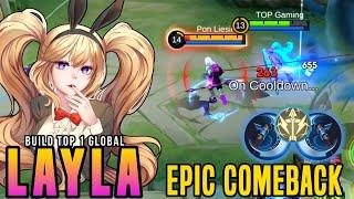 EPIC COMEBACK!! SPEED & CRITICAL BUILD LAYLA LATE GAME MONSTER - Build Top Global Layla 2024 ~ MLBB