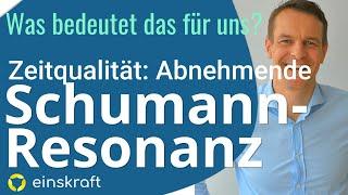 Weichen richtig stellen: Zeitqualität und Schumann-Resonanz (Tendenz abnehmend!)