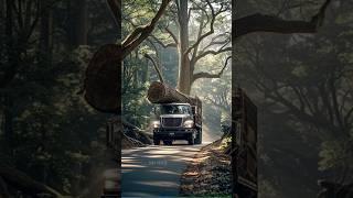 truck transporting giant trees #shorts #automobile #truck #funny #truckoleng #gianttrees #trukbesar