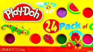 Play-Doh 24 Mega Pack Fun Counting Numbers Learning Colors Music Spiderman Dora Cookie Monster