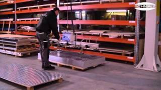 Vacuum Lifting Device - Handling of Checker Plates | Schmalz