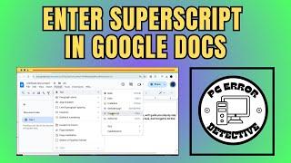 How to Enter Superscript in Google Docs