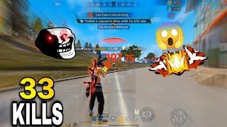 The King Of 1 vs 4  OMG 33  99% Headshots  || Garena Free Fire 